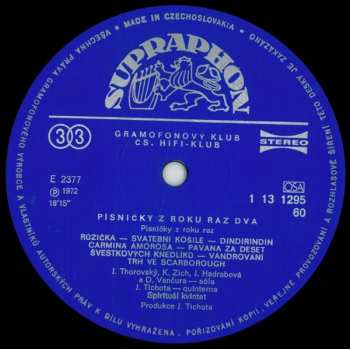 LP Spirituál Kvintet: Písničky Z Roku Raz Dva