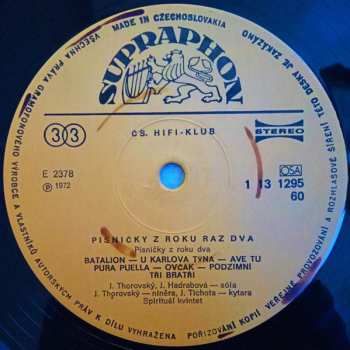 LP Spirituál Kvintet: Písničky Z Roku Raz Dva CLR