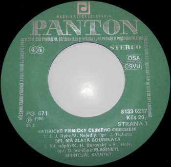 SP Spirituál Kvintet: Satirické Písničky Českého Obrození