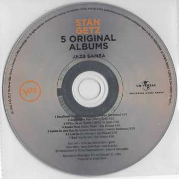 5CD/Coffret Stan Getz: 5 Original Albums, Vol. 2