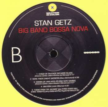 LP Stan Getz: Big Band Bossa Nova LTD | CLR
