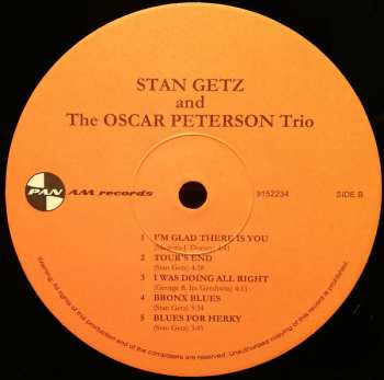 LP Stan Getz: Stan Getz And The Oscar Peterson Trio