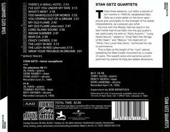 CD Stan Getz: Stan Getz Quartets
