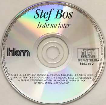 CD Stef Bos: Is Dit Nu Later