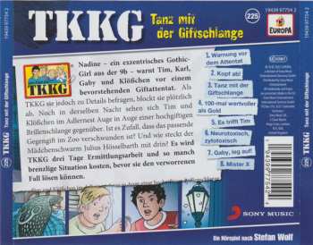 CD Stefan Wolf: TKKG 225 - Tanz Mit Der Giftschlange