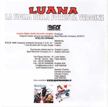 CD Stelvio Cipriani: Luana la Figlia Della Foresta Vergine