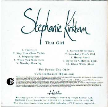CD Stephanie Kirkham: That Girl