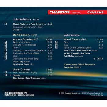 CD John Adams: Short Ride In A Fast Machine; Grand Pianola Music / Are You Experienced?; Under Orpheus