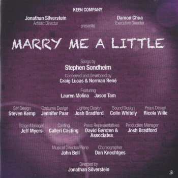 CD Stephen Sondheim: Marry Me A Little