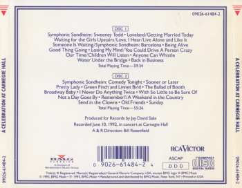 2CD Stephen Sondheim: A Celebration At Carnegie Hall