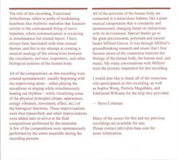 CD Steve Coleman And Five Elements: Functional Arrhythmias
