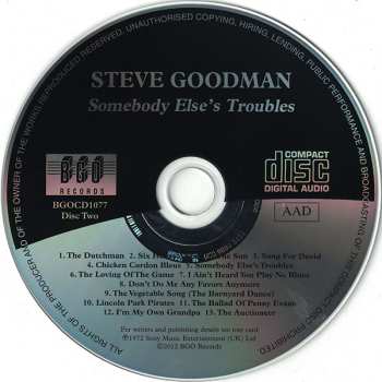 2CD Steve Goodman: Steve Goodman / Somebody Else's Troubles