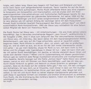 CD Steve Lacy: Live At Jazzwerkstatt Peitz