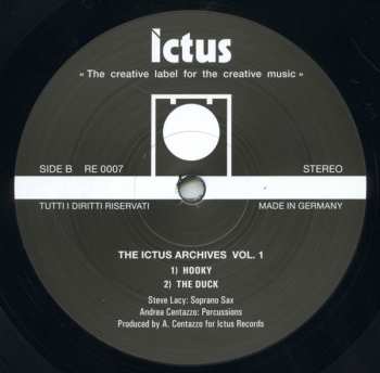 LP Steve Lacy: The Ictus Archives Vol. 1