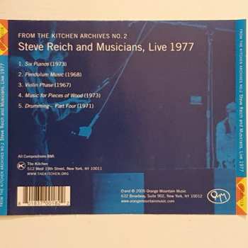 CD Steve Reich And Musicians: Live 1977