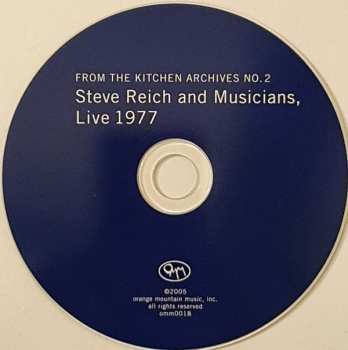 CD Steve Reich And Musicians: Live 1977