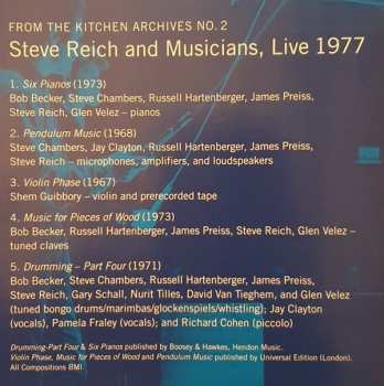 CD Steve Reich And Musicians: Live 1977