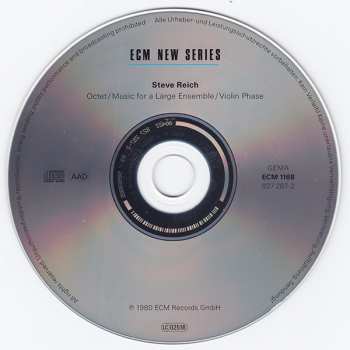 CD Steve Reich: Octet • Music For A Large Ensemble • Violin Phase