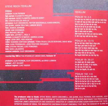 CD Steve Reich: Tehillim / The Desert Music