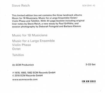 3CD/Coffret Steve Reich: The ECM Recordings LTD