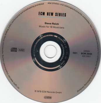 3CD/Coffret Steve Reich: The ECM Recordings LTD
