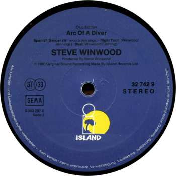 LP Steve Winwood: Arc Of A Diver