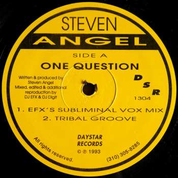 LP Steven Angel: One Question