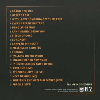 CD Sting: My Songs DLX | LTD