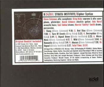 CD Strata Institute: Cipher Syntax