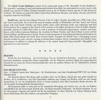 CD String Orchestra St. Gallen: Lamentationes