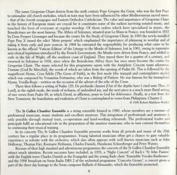 CD String Orchestra St. Gallen: Lamentationes