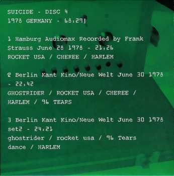 6CD/Coffret Suicide: Live 1977-1978 LTD