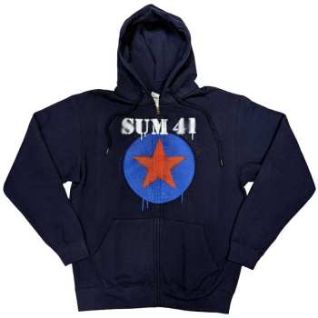 Marchandises Sum 41: Sum 41 Unisex Zipped Hoodie: Star Logo (ex-tour) (small) S