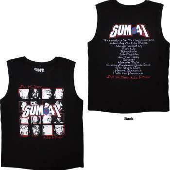 Marchandises Sum 41: Sum 41 Unisex Tank T-shirt: All Killer No Filler Tracklist (black) (back Print) (small) S