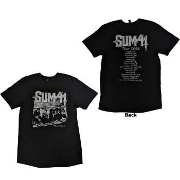 Marchandises Sum 41: Sum 41 Unisex T-shirt: Band Photo European Tour 2022 (back Print & Ex-tour) (small) S