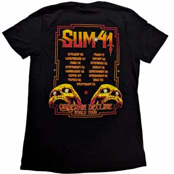 Marchandises Sum 41: Sum 41 Unisex T-shirt: Order In Decline Tour 2020 Candle Skull (back Print) (ex-tour) (small) S