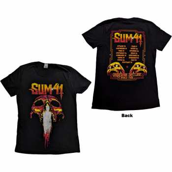 Marchandises Sum 41: Sum 41 Unisex T-shirt: Order In Decline Tour 2020 Candle Skull (back Print) (ex-tour) (small) S