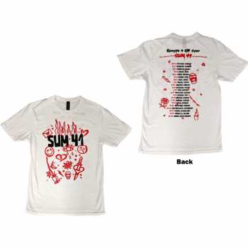 Marchandises Sum 41: Sum 41 Unisex T-shirt: Sketches European Tour 2022 (back Print) (ex-tour) (medium) M