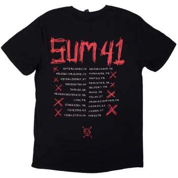 Marchandises Sum 41: Sum 41 Unisex T-shirt: Tour '24 Fuck Sum 41 (black) (back Print & Ex-tour) (small) S