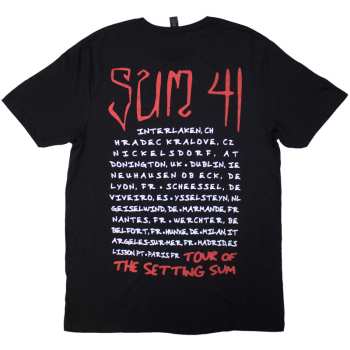 Marchandises Sum 41: Sum 41 Unisex T-shirt: Tour '24 Skull (black) (back Print & Ex-tour) (medium) M