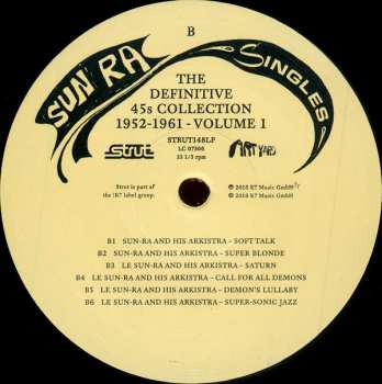 3LP Sun Ra: Singles Volume 1: The Definitive 45s Collection 1952-1961