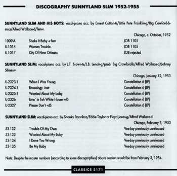 CD Sunnyland Slim: The Chronological Sunnyland Slim 1952-1955