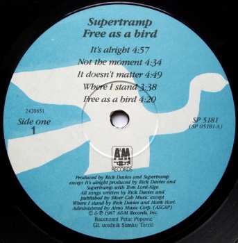 LP Supertramp: Free As A Bird