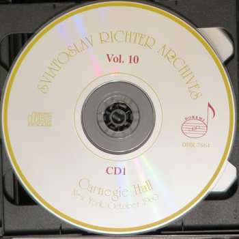 6CD/Coffret Sviatoslav Richter: Carnegie Hall, New York, October 19, 23, 25, 28, 30, 1960 - Sviatoslav Richter Achives, Vol. 10