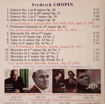 CD Frédéric Chopin: Sviatoslav Richter Archives, Chopin Recitals 1954-1977