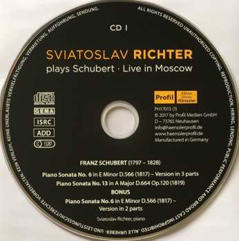 10CD/Coffret Franz Schubert: Live In Moscow