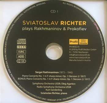 11CD/Coffret Sviatoslav Richter: Plays Rakhmaninov & Prokofiev