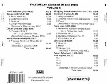 2CD Wolfgang Amadeus Mozart: Sviatoslav Richter In The 1950s