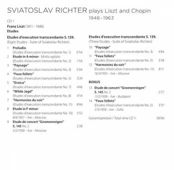 12CD/Coffret Frédéric Chopin: Sviatoslav Richter Plays Liszt & Chopin