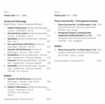 12CD/Coffret Frédéric Chopin: Sviatoslav Richter Plays Liszt & Chopin